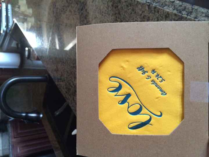 I got my guestbook and napkins!