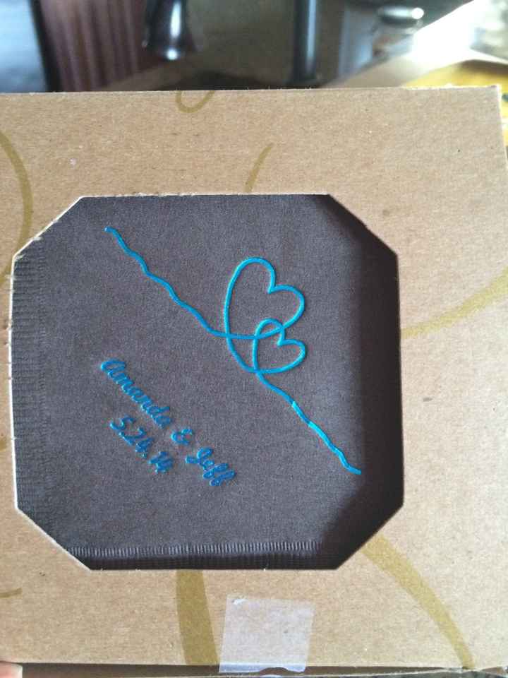 I got my guestbook and napkins!