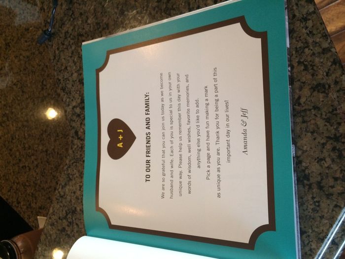 I got my guestbook and napkins!