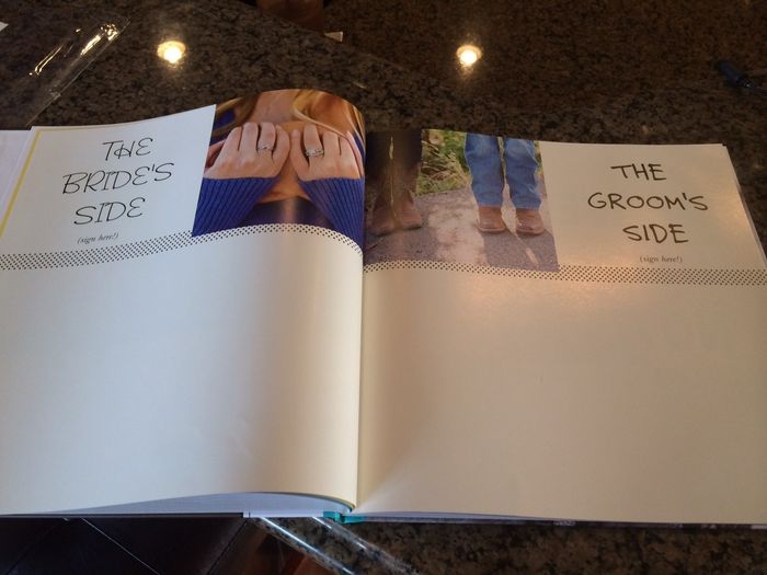 I got my guestbook and napkins!