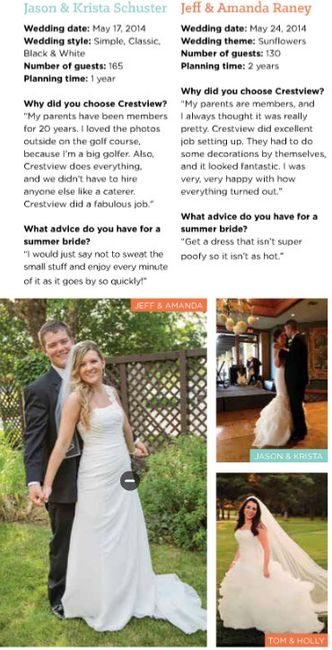 Our wedding made our local magazine!