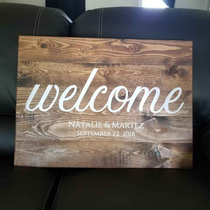 Welcome Sign and Guest 'book' Love - 2