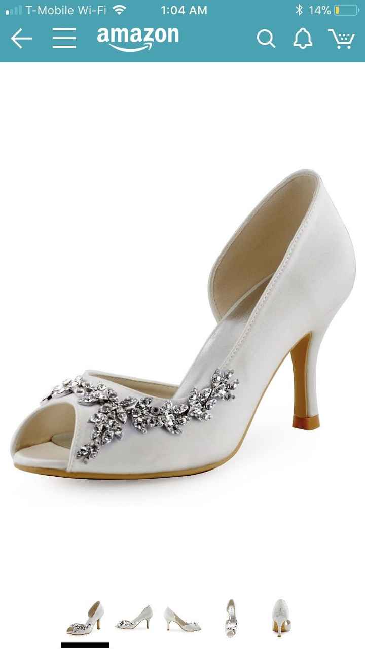 The brides shoes