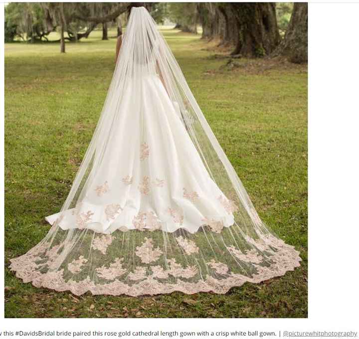 Ivory 1950s veil? Fascinatior/birdcage veil?  Rose Gold Veil with Ivory Dress? please help - 1