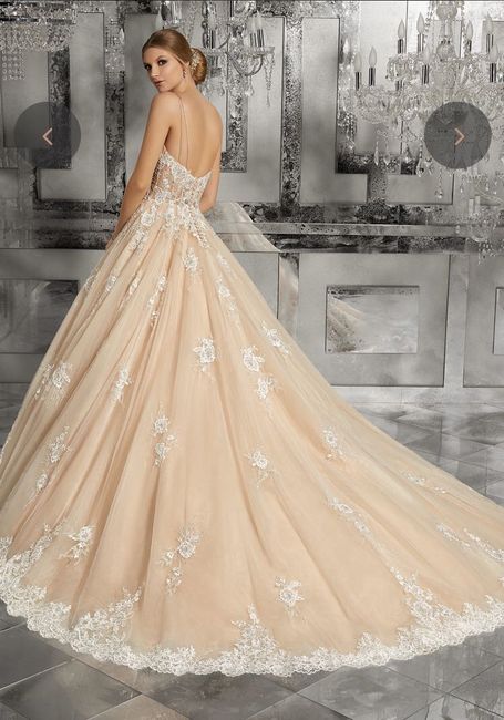 Bustling Lace Ballgown with Scalloped Trim 1