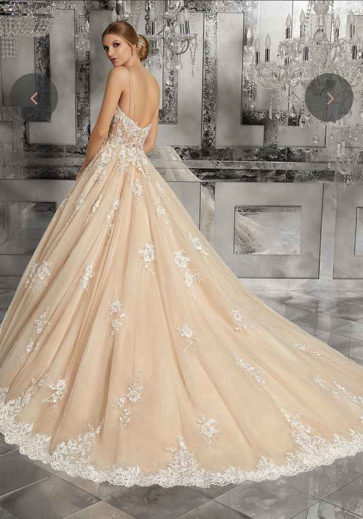 Bustling Lace Ballgown with Scalloped Trim - 1