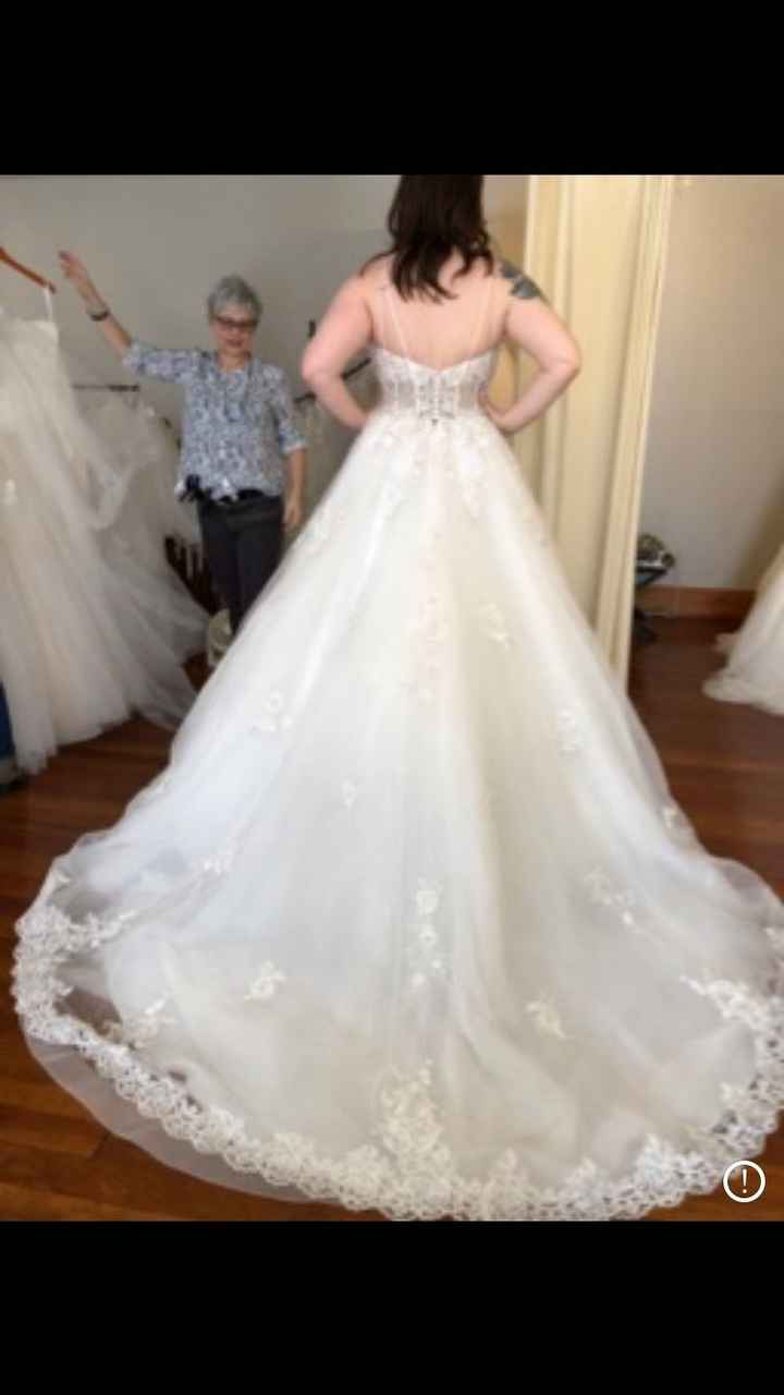 Bustling Lace Ballgown with Scalloped Trim - 1