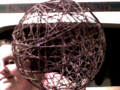 String Balls/lanterns Done with Colored yarn  *Updated with Pictures*