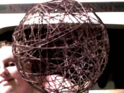 String Balls/lanterns Done with Colored yarn  *Updated with Pictures*