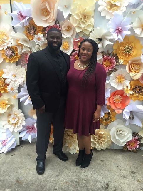 Paper flower backdrop