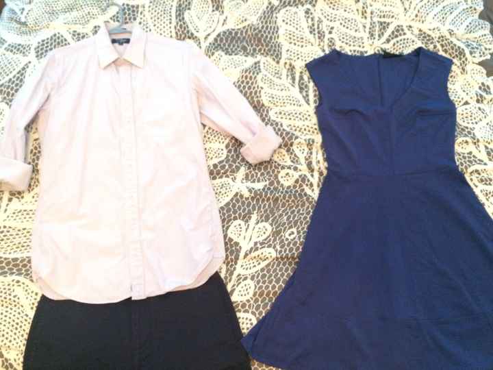 Did FH wear shorts for engagement photos?