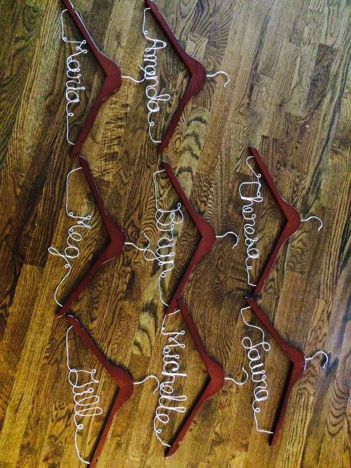 Bridal party hangers