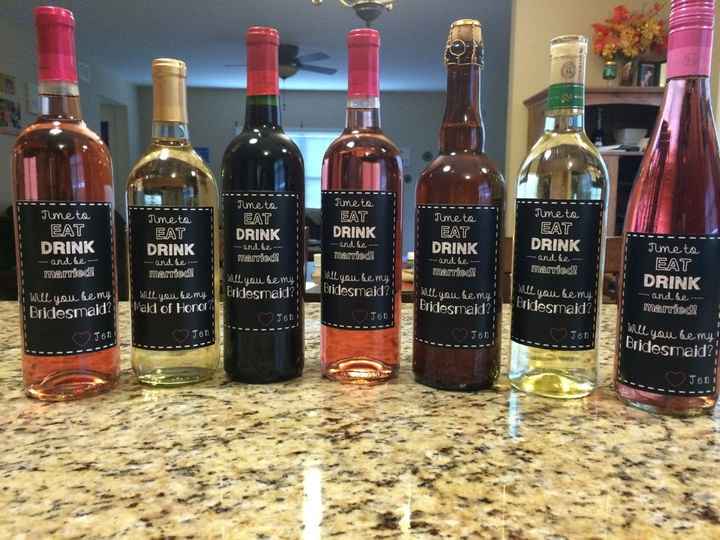 How did you ask your bridesmaids?