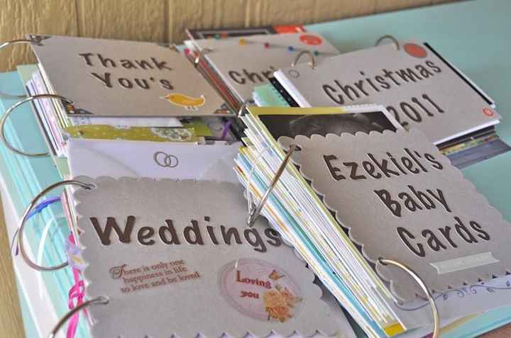 What did you do with all of your cards from the shower/wedding?