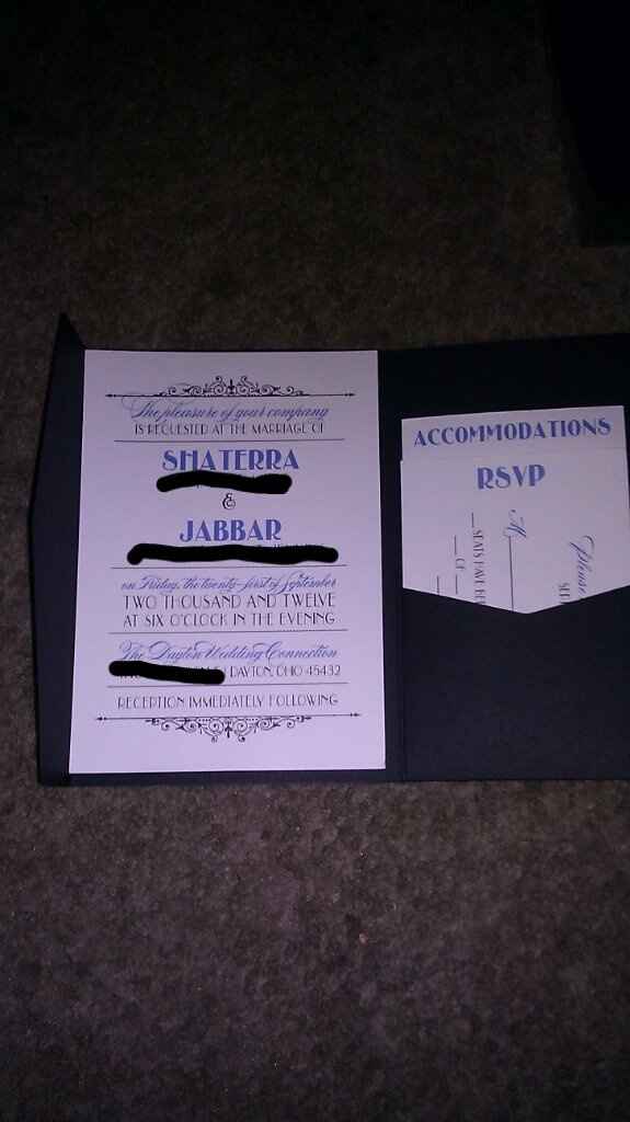 We got our invitations! Yay!