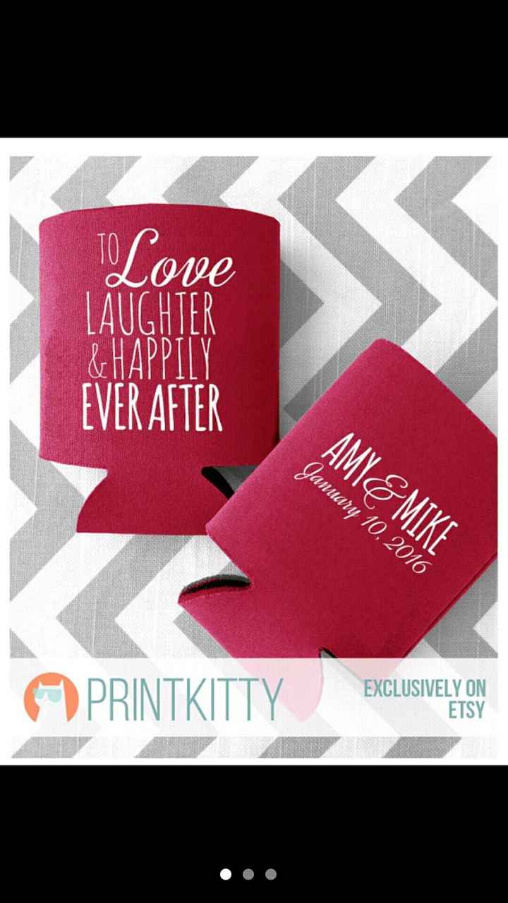 Koozies as Favors