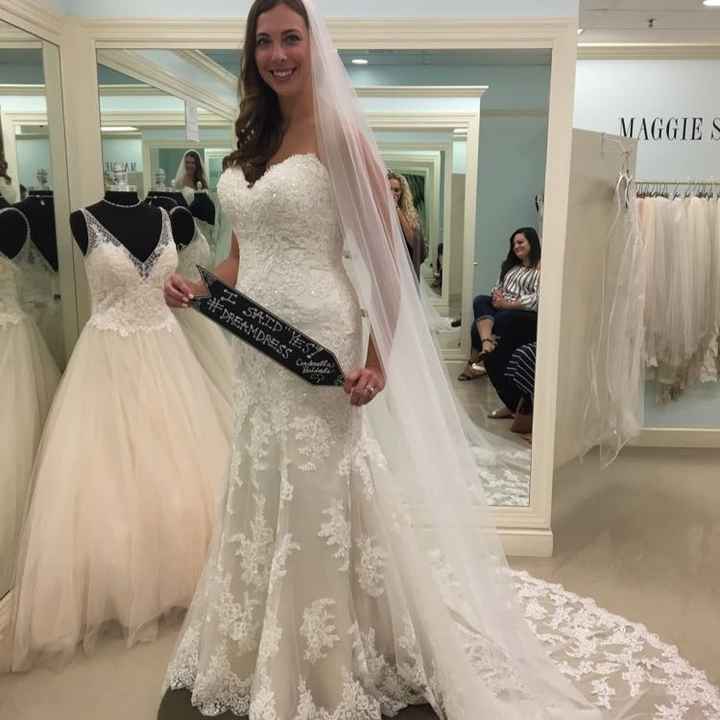 I said "Yes to the dress" yesterday!