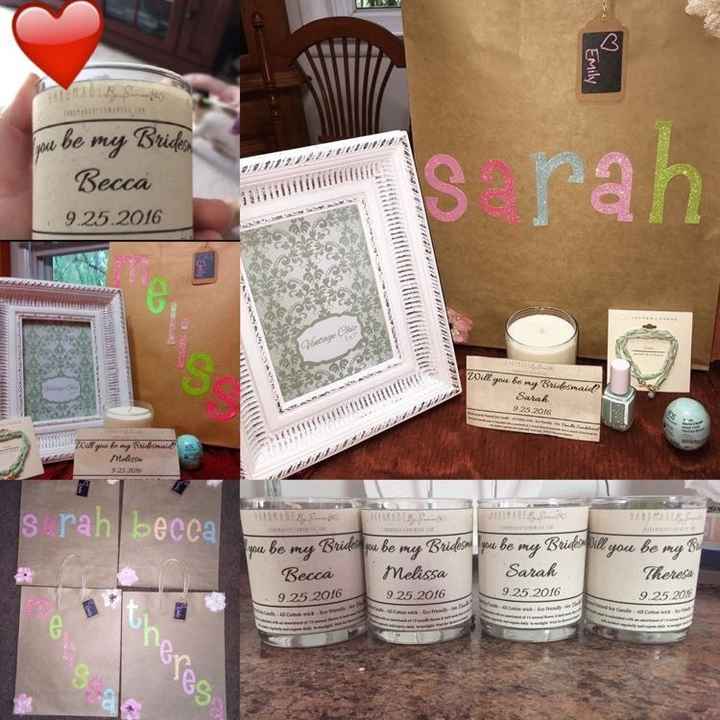 Gifts for "proposing" to bridal party