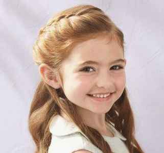 or if you wanted to do a little braid to keep it out of her face, that would be cute as well