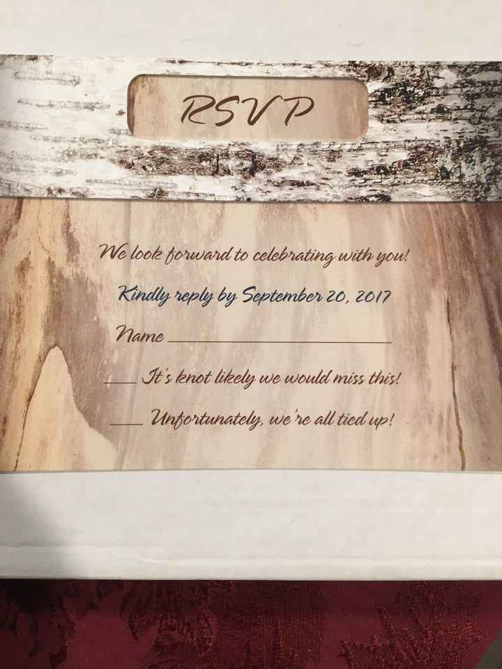 Can I see your rsvp cards?