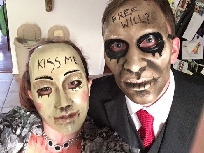 Happy Halloween post a pic of you and your fiancé in costumes