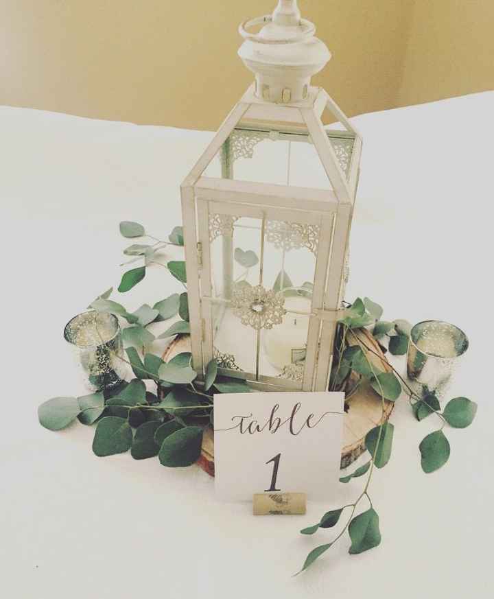 White Lantern Centerpiece