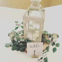 White Lantern Centerpiece