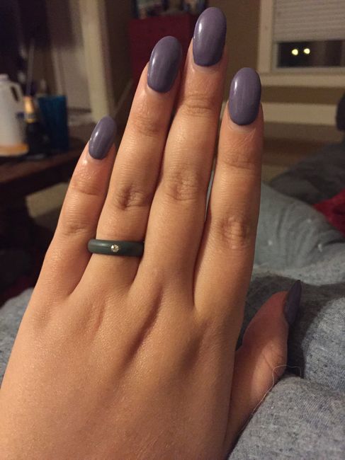 My engagement ring is getting discoloration from my work. - 1