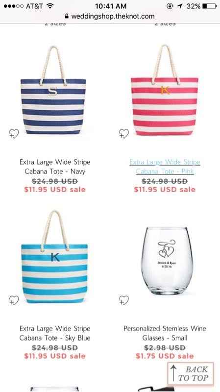 Bridesmaids bags-which color?