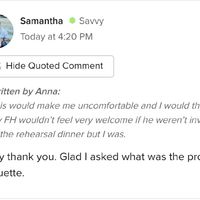 Rehearsal dinner plus ones. - 1