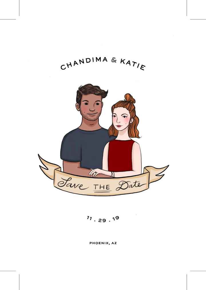 Caricature Save the Dates