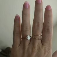 Two-tone rose and white gold solitaire with hidden halo 