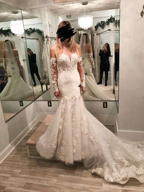 Mine isn’t super unique as it’s a popular style, but after trying on so many dresses I could not dec