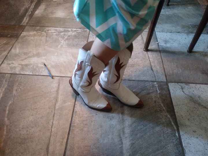 Here are my wedding boots