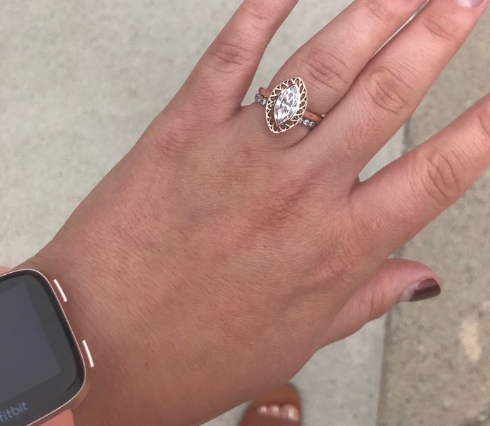Ladies with solitaire rings, i want to see your wedding  band! 7