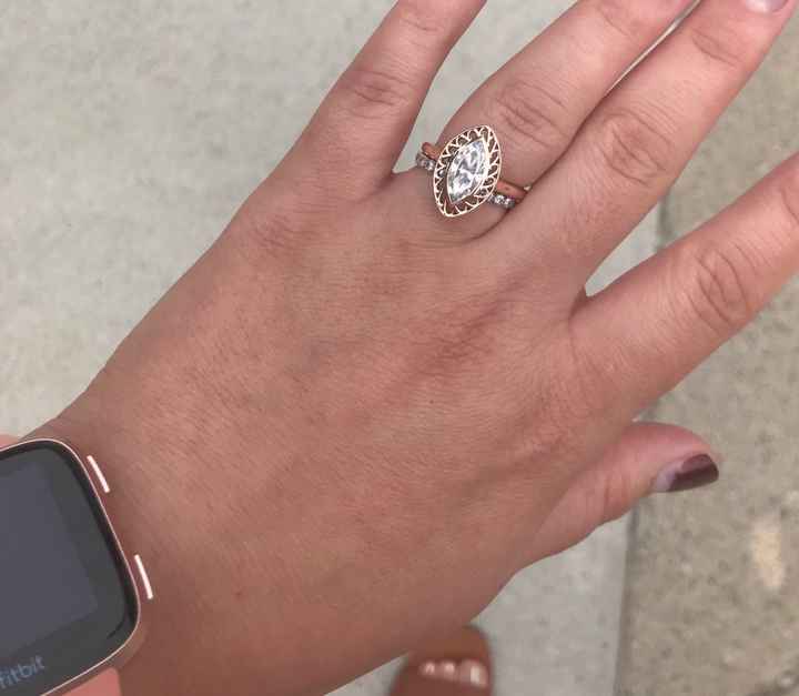 Ladies with solitaire rings, i want to see your wedding  band! - 1
