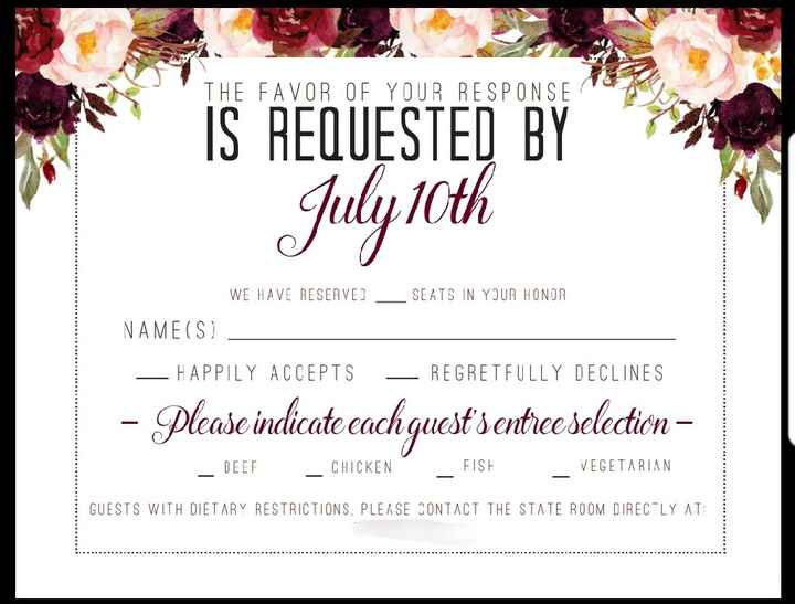 rsvp cards - 1