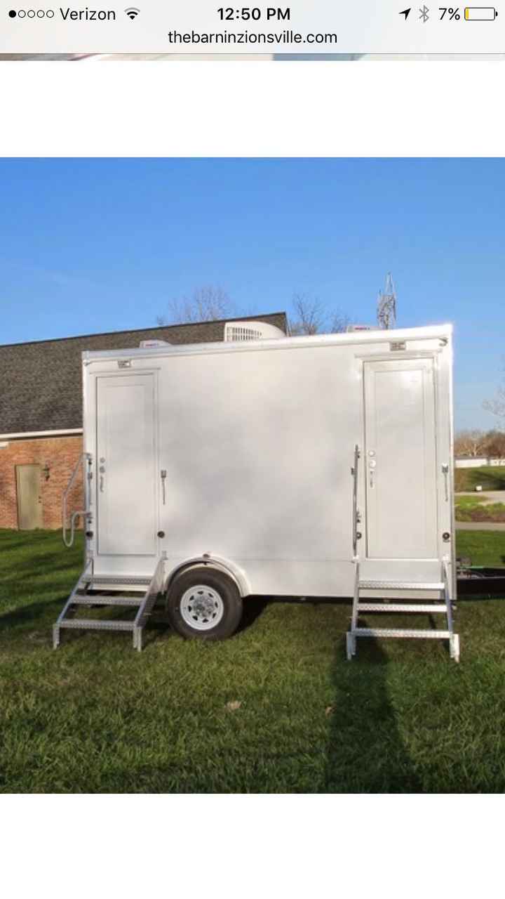 Backyard wedding restrooms - 2