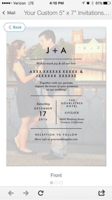 Wedding invitations