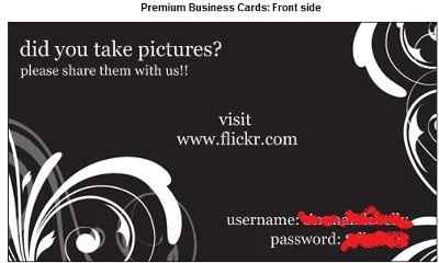 WR: Vista Print business cards