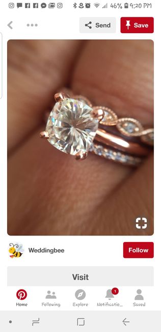 rose gold solitaire wedding band Help!!! - 1