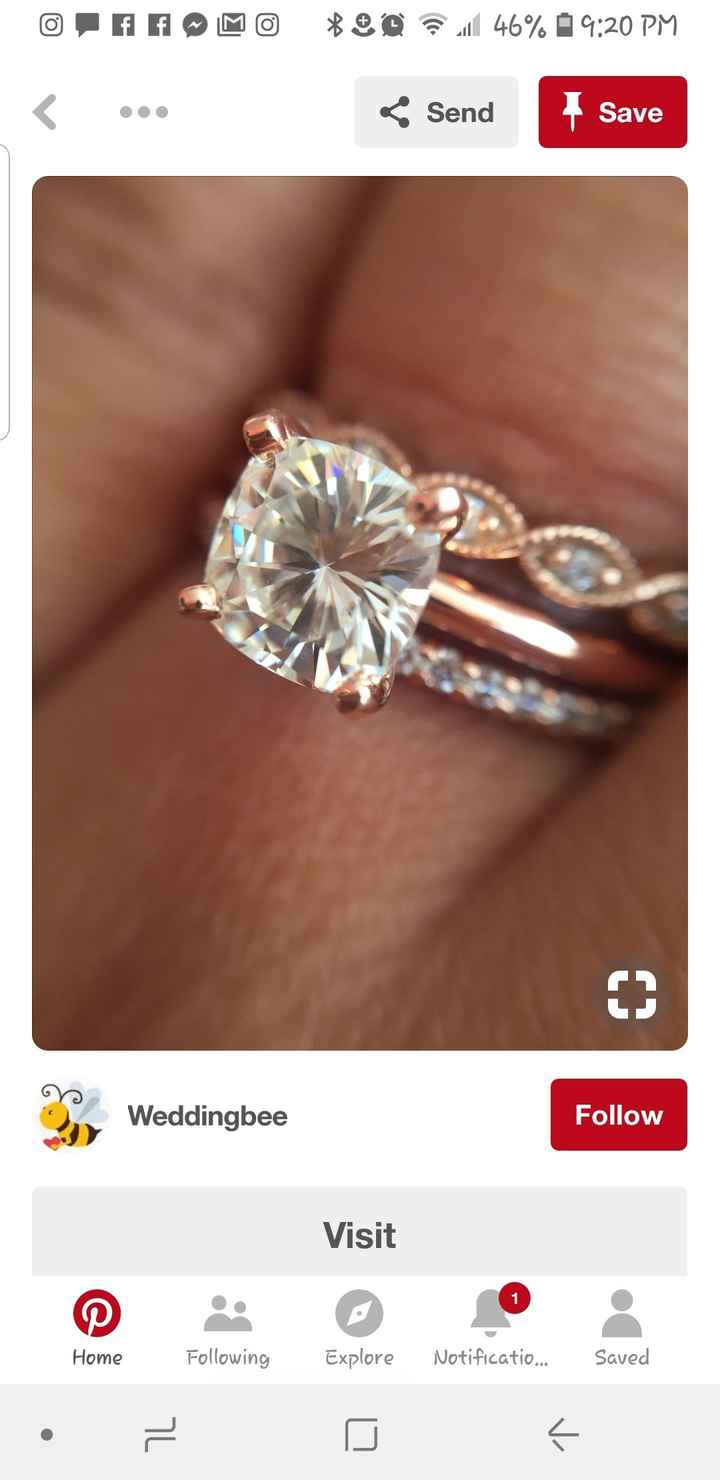 rose gold solitaire wedding band Help!!! - 1