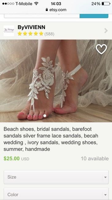 Beach wedding footwear