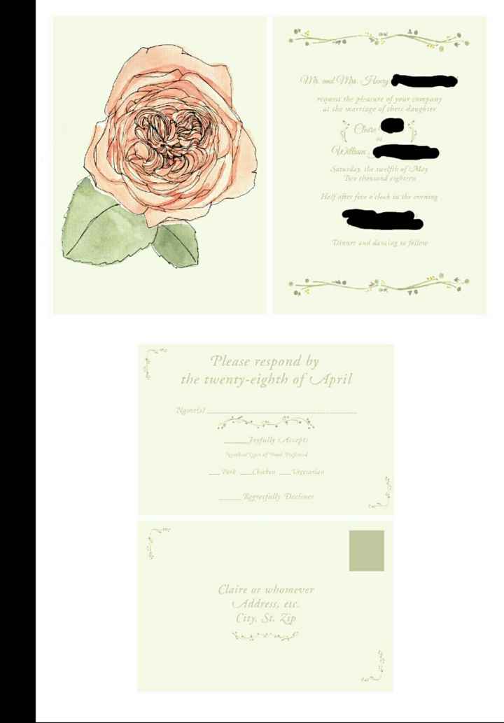 Mock-up for formal Invites
