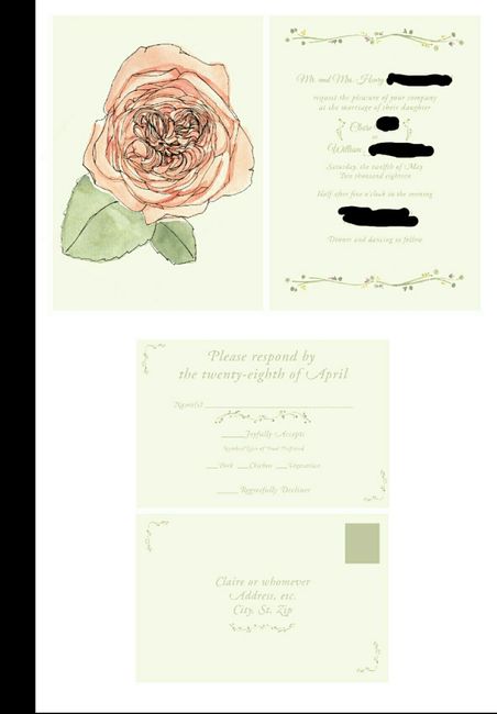 Mock-up for formal Invites
