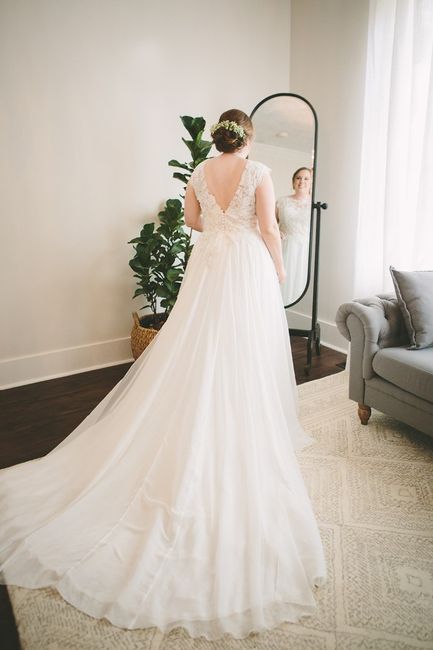 The back of the gown in all of it's glory. :-)