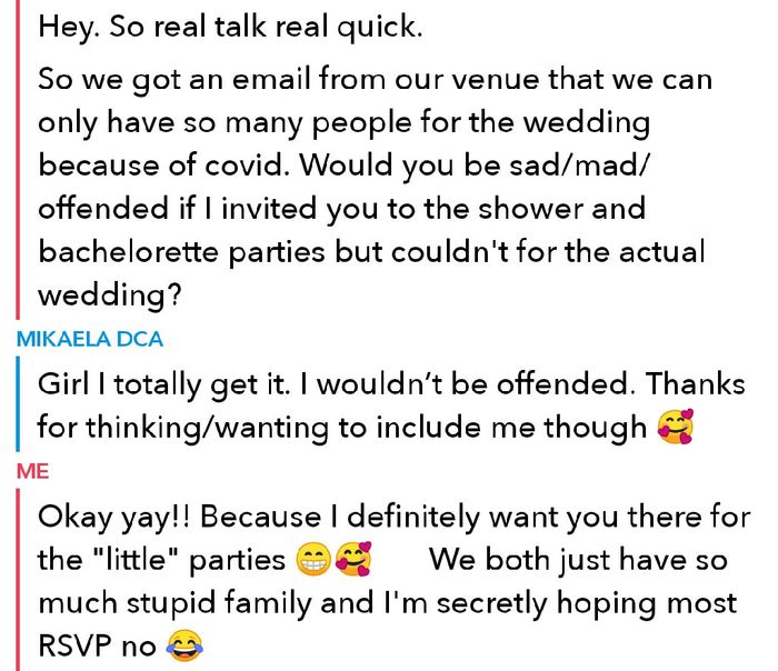 Shower invite but not wedding 1