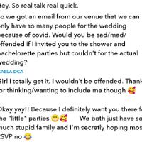 Shower invite but not wedding - 1