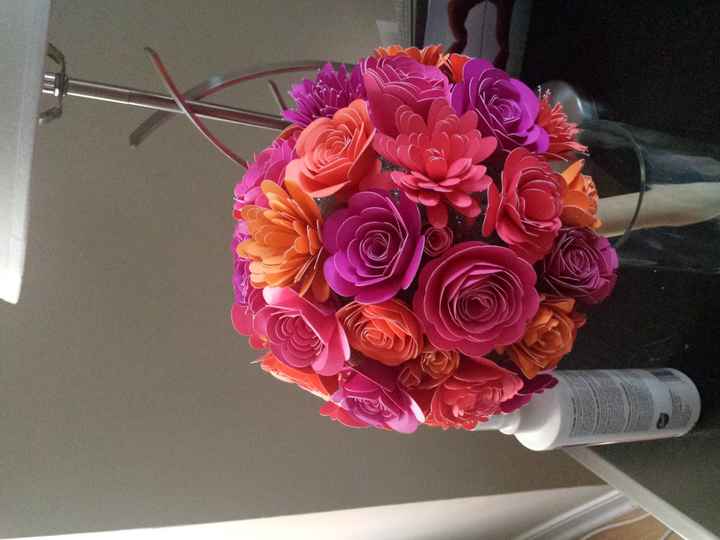 Paper flowers for bouquets started! Thoughts