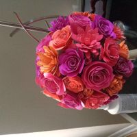 Paper flowers for bouquets started! Thoughts